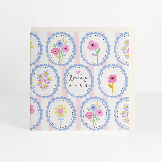 Lovely Gran Flower Greeting Card