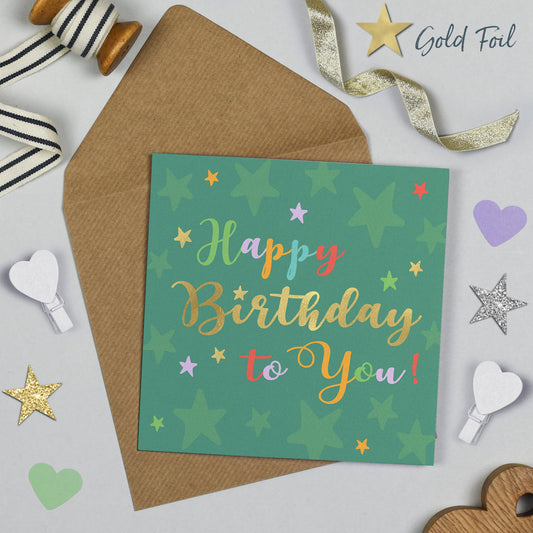 Superstar Birthday Green Card