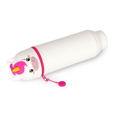 Legami Unicorn Silicone Pencil Case - Unicorn and Dinosaur