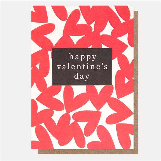 Happy Valentine's Day Multiple Hearts Greeting Card