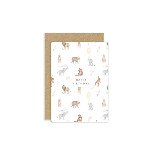 Safari Animals Birthday Card