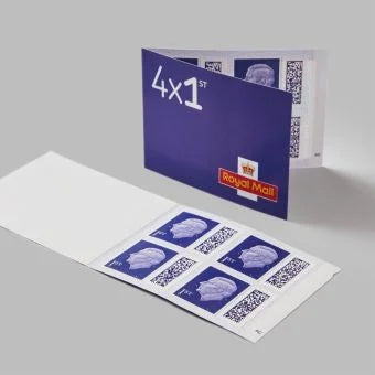 Book of 4 1st Class stamps