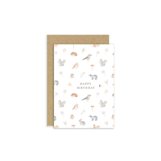 Woodland Animal Birthday Card