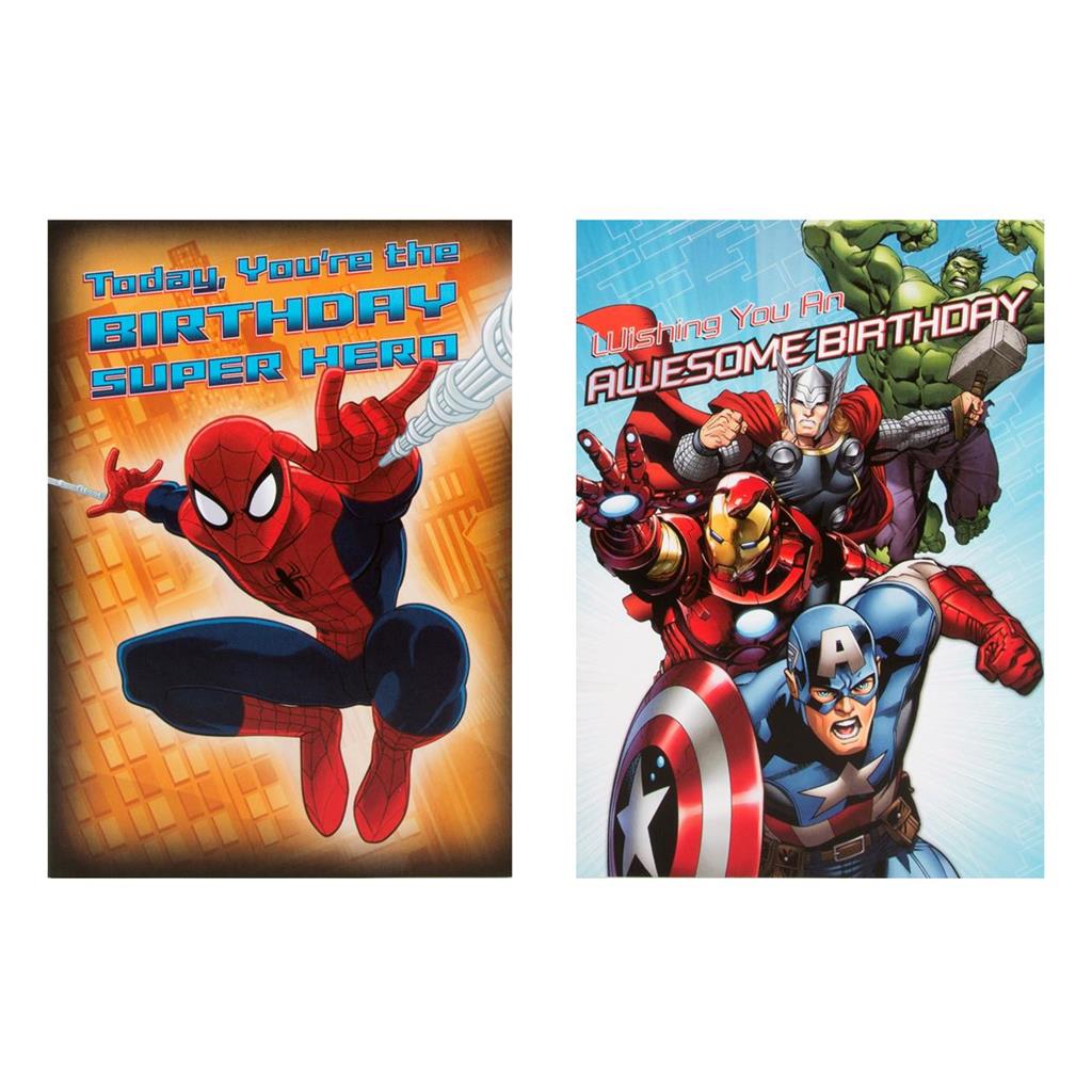 Pack of 6 Marvel Birthday cards