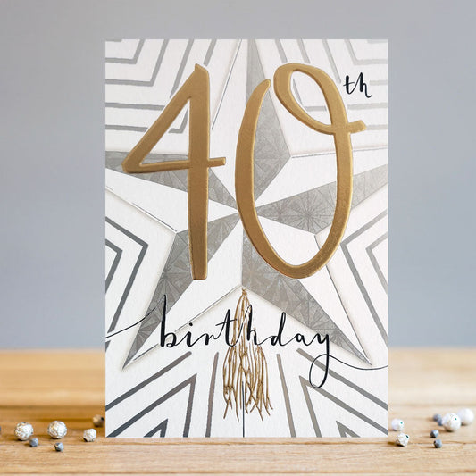 40th Birthday Star Greeting Card