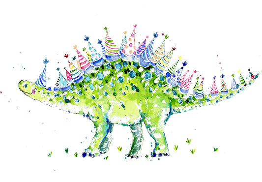 Stegosaurus Birthday Card