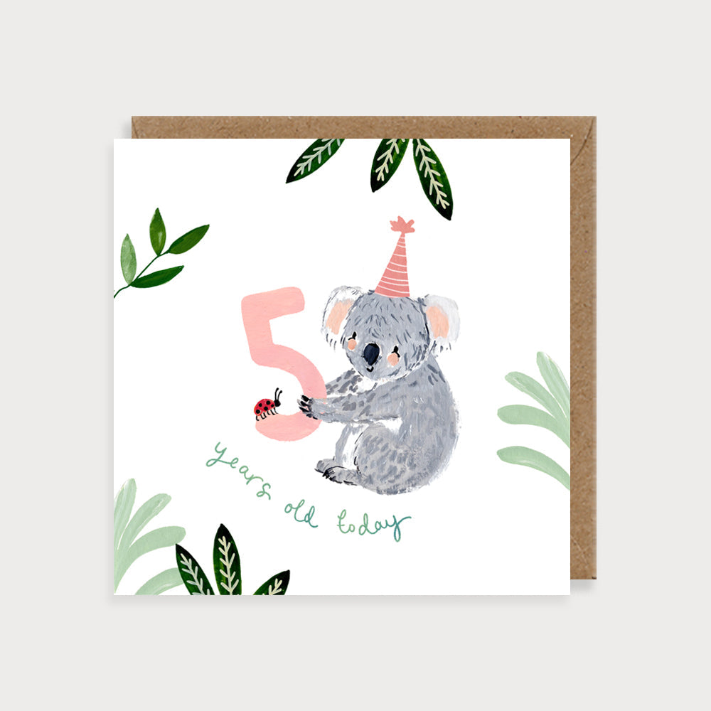 Fifth Birthday Koala Greeting Card