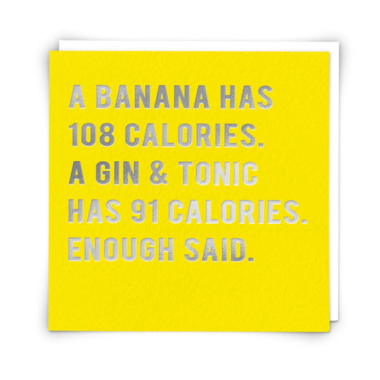 Banana Calories Greeting Card