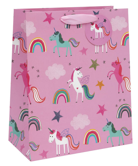 BAG LARGE UNICORNS PINK