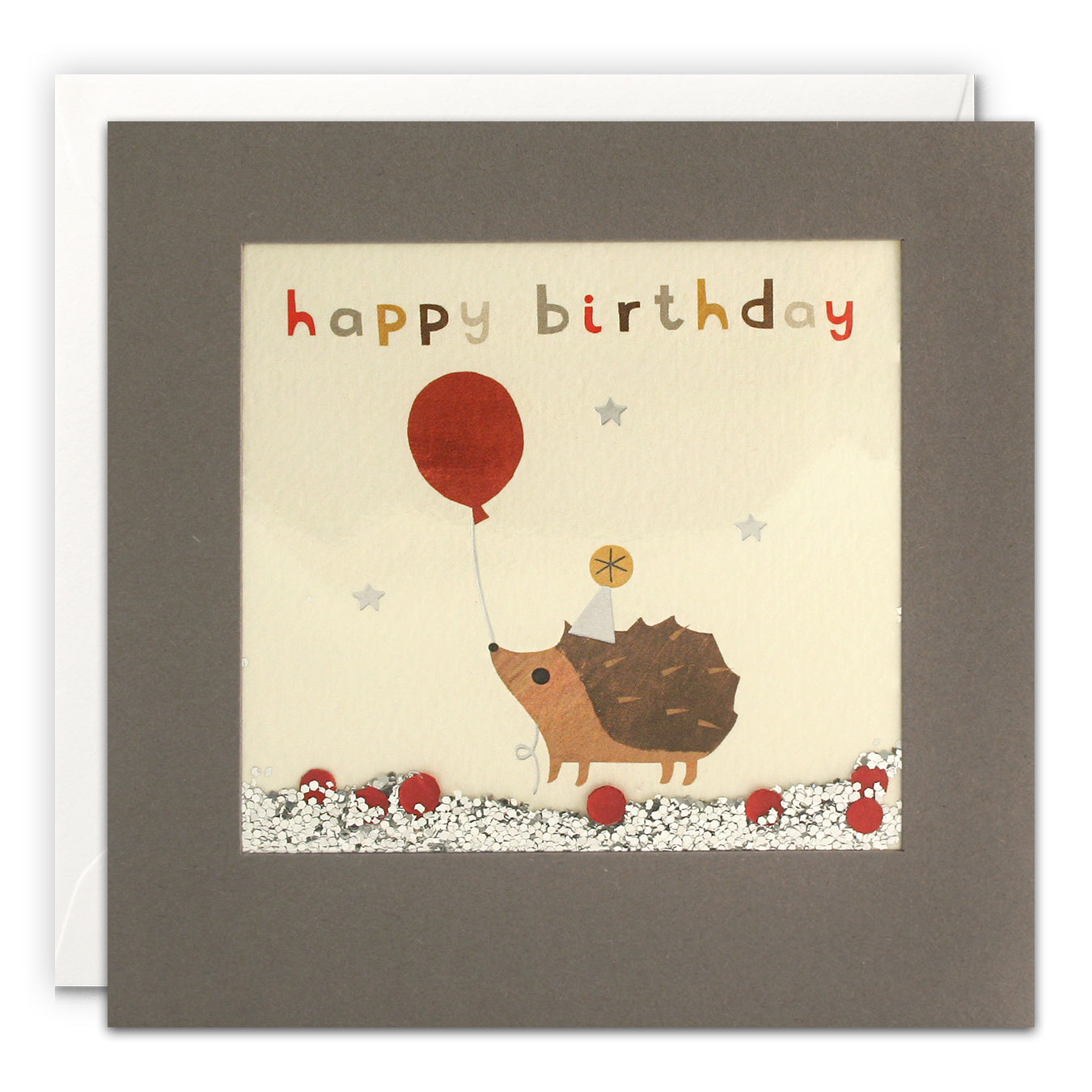 Happy Birthday Hedgehog Paper Shakies Card