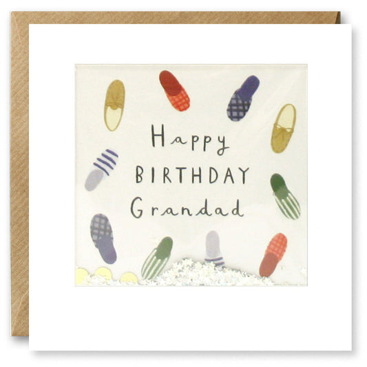 Grandad Slippers Birthday Shakies Card