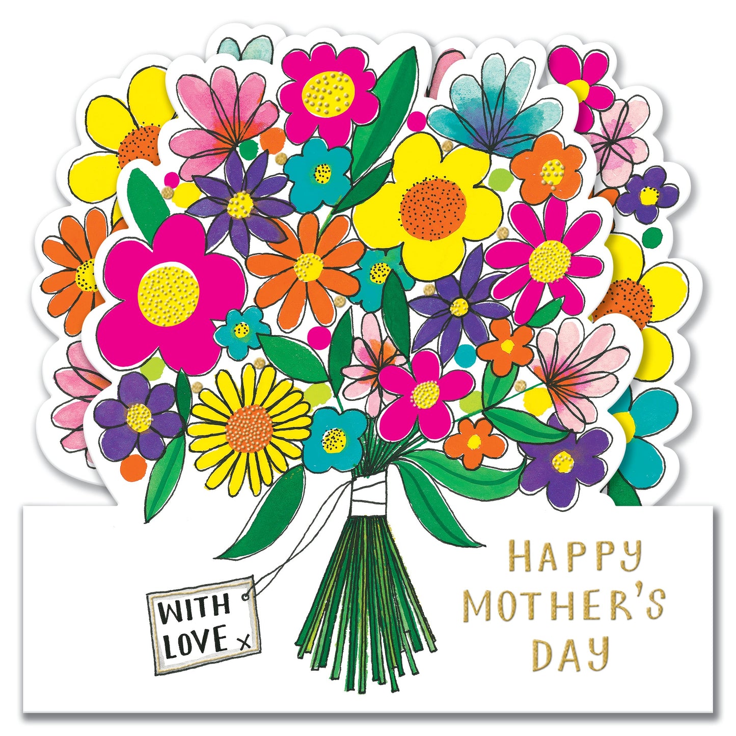 Happy Mother's Day Bouquet of Flowers Greeting Card