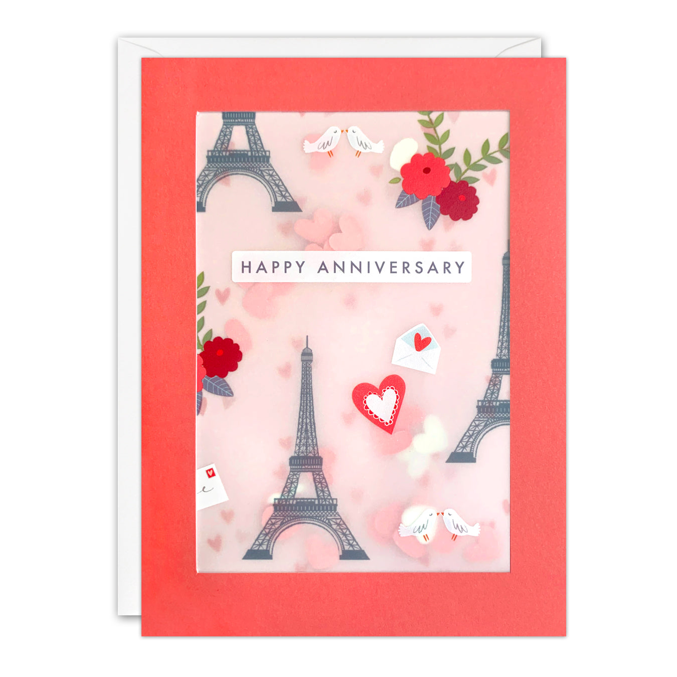 Paris Anniversary Pattern Paper Shakies Card