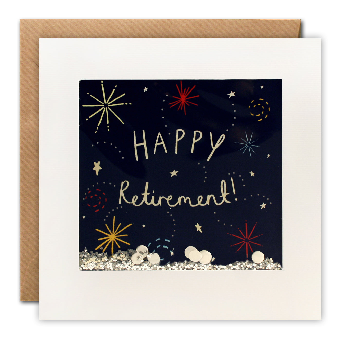 Retirement Fireworks Shakies Card