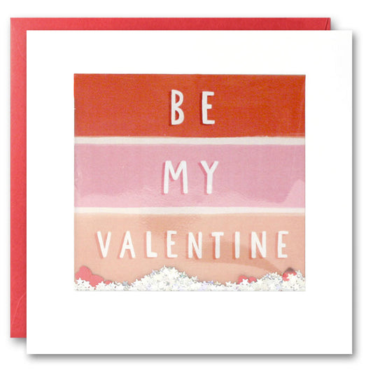 Be My Valentine Stripes Shakies Card