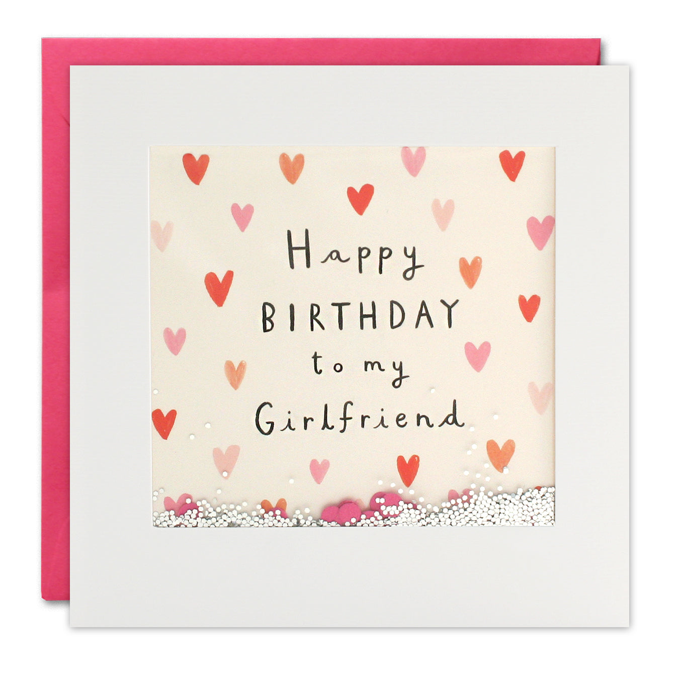 Girlfriend Hearts Birthday Shakies Card (Unwrapped)