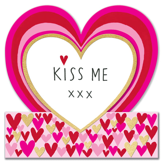 Valentine's Day Kiss Me/Heart Greeting Card