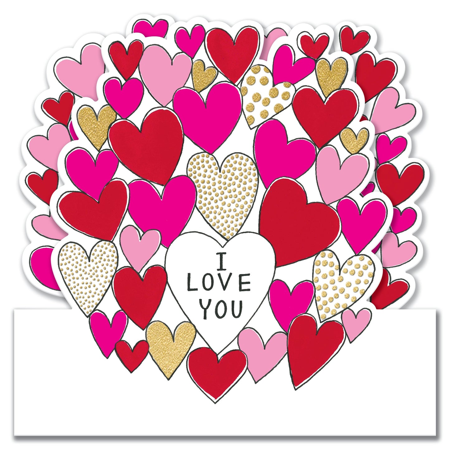 Valentine's Day I Love You/Multiple Hearts Greeting Card