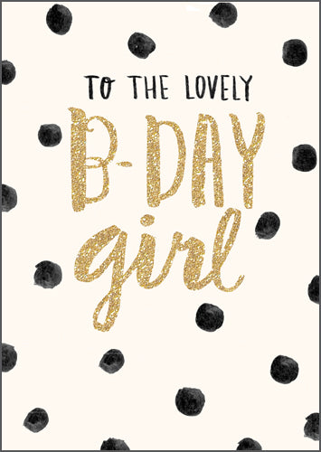 Lovely Bday Girl Greeting Card